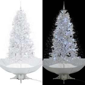 Árbol de Navidad con nieve con base en paraguas blanco 190 cm de vidaXL, Arboles de navidad - Ref: Foro24-284338, Precio: 219...