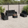 Set aus 8-teiligen Gartensofas und Kissen Kunstrattan schwarz von , Gartensets - Ref: Foro24-3256405, Preis: 511,03 €, Rabatt: %