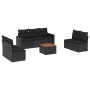 Set aus 8-teiligen Gartensofas und Kissen Kunstrattan schwarz von , Gartensets - Ref: Foro24-3256405, Preis: 511,03 €, Rabatt: %