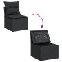 Set aus 8-teiligen Gartensofas und Kissen Kunstrattan schwarz von , Gartensets - Ref: Foro24-3256405, Preis: 511,03 €, Rabatt: %