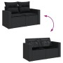 Set aus 8-teiligen Gartensofas und Kissen Kunstrattan schwarz von , Gartensets - Ref: Foro24-3256405, Preis: 511,03 €, Rabatt: %