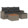 Garden sofa set with 5-piece synthetic rattan gray cushions by , Garden sets - Ref: Foro24-3256424, Price: 363,25 €, Discount: %