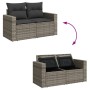 Garden sofa set with 5-piece synthetic rattan gray cushions by , Garden sets - Ref: Foro24-3256424, Price: 363,25 €, Discount: %