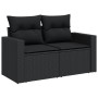 Set aus 6-teiligen Gartensofas und Kissen Kunstrattan schwarz von , Gartensets - Ref: Foro24-3256426, Preis: 411,21 €, Rabatt: %