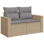 Garden sofa set with beige mixed cushions, 6 pieces, PE rattan. by , Garden sets - Ref: Foro24-3256458, Price: 461,41 €, Disc...