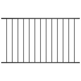 Steel fence panel with black powder coating 1.7x1.25m by vidaXL, fence panels - Ref: Foro24-145220, Price: 62,24 €, Discount: %