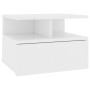 White plywood floating bedside table 40x31x27cm by vidaXL, Nightstands - Ref: Foro24-800405, Price: 41,55 €, Discount: %