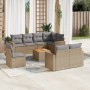 Garden sofa set with beige cushions mix 9 pieces PE rattan by , Garden sets - Ref: Foro24-3256549, Price: 729,68 €, Discount: %