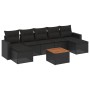 Set aus 8-teiligen Gartensofas und Kissen Kunstrattan schwarz von , Gartensets - Ref: Foro24-3256580, Preis: 476,43 €, Rabatt: %