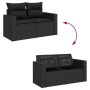 Set aus 8-teiligen Gartensofas und Kissen Kunstrattan schwarz von , Gartensets - Ref: Foro24-3256580, Preis: 476,43 €, Rabatt: %