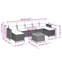 Set aus 8-teiligen Gartensofas und Kissen Kunstrattan schwarz von , Gartensets - Ref: Foro24-3256580, Preis: 476,43 €, Rabatt: %