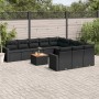 Garden sofa set 12 pieces with black synthetic rattan cushions by , Garden sets - Ref: Foro24-3256678, Price: 783,67 €, Disco...