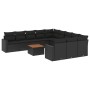 Set Gartensofas 12 Stück Kissen synthetisches Rattan schwarz von , Gartensets - Ref: Foro24-3256678, Preis: 783,67 €, Rabatt: %