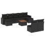 Set Gartensofas 10 Stück Kissen synthetisches Rattan schwarz von , Gartensets - Ref: Foro24-3256650, Preis: 586,38 €, Rabatt: %