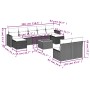 Set Gartensofas 10 Stück Kissen synthetisches Rattan schwarz von , Gartensets - Ref: Foro24-3256650, Preis: 586,38 €, Rabatt: %