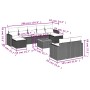 Set Gartensofas 10 Stück Kissen synthetisches Rattan schwarz von , Gartensets - Ref: Foro24-3256665, Preis: 606,75 €, Rabatt: %