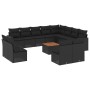 Set aus Gartensofas und Kissen 13 Stück synthetisches Rattan schwarz von , Gartensets - Ref: Foro24-3256699, Preis: 797,33 €,...