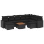 Set Gartensofas 10 Stück Kissen synthetisches Rattan schwarz von , Gartensets - Ref: Foro24-3256734, Preis: 661,12 €, Rabatt: %