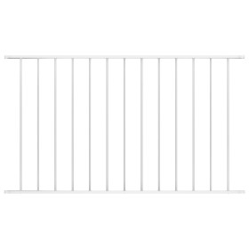 White powder coated steel fence panel 1.7x1 m by vidaXL, fence panels - Ref: Foro24-145225, Price: 50,24 €, Discount: %