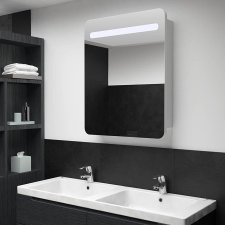 Mueble de baño con espejo LED 60x11x80 cm de vidaXL, Tocadores de baño - Ref: Foro24-285118, Precio: 136,90 €, Descuento: %