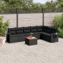 8-piece garden sofa set with black synthetic rattan cushions by , Garden sets - Ref: Foro24-3256923, Price: 542,36 €, Discoun...