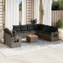 Set mit 10 Gartensofas mit Kissen synthetisches Rattangrau von , Gartensets - Ref: Foro24-3256963, Preis: 750,54 €, Rabatt: %