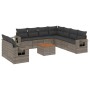 Set mit 10 Gartensofas mit Kissen synthetisches Rattangrau von , Gartensets - Ref: Foro24-3256963, Preis: 750,54 €, Rabatt: %