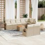 Set de sofás de jardín 9 pzas con cojines ratán sintético beige de , Conjuntos de jardín - Ref: Foro24-3256982, Precio: 754,4...