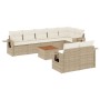 Set de sofás de jardín 9 pzas con cojines ratán sintético beige de , Conjuntos de jardín - Ref: Foro24-3256982, Precio: 754,4...