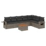 Set mit 8 Gartensofas und Kissen synthetisches Rattangrau von , Gartensets - Ref: Foro24-3256928, Preis: 537,59 €, Rabatt: %