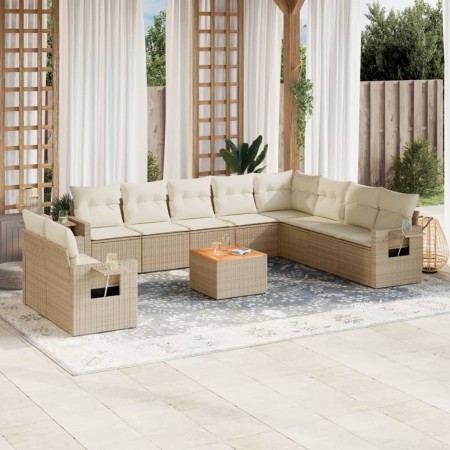 Garden sofa set 11 pieces with beige synthetic rattan cushions by , Garden sets - Ref: Foro24-3256968, Price: 937,08 €, Disco...