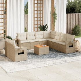 Set Gartensofas mit beigen Kissen 10 Stück synthetisches Rattan von , Gartensets - Ref: Foro24-3256961, Preis: 778,99 €, Raba...