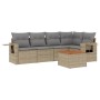 Set Gartensofas mit beigen Kissen Mix 6 Stück PE Rattan von , Gartensets - Ref: Foro24-3256885, Preis: 484,45 €, Rabatt: %