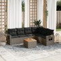 7-piece garden sofa set with gray PE rattan cushions by , Garden sets - Ref: Foro24-3256914, Price: 488,10 €, Discount: %