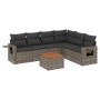 7-piece garden sofa set with gray PE rattan cushions by , Garden sets - Ref: Foro24-3256914, Price: 488,10 €, Discount: %