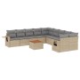 Set Gartensofas mit beigen Kissen Mix 11 Stück PE Rattan von , Gartensets - Ref: Foro24-3257088, Preis: 748,77 €, Rabatt: %