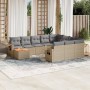 Set Gartensofas mit beigen Kissen Mix 11 Stück PE Rattan von , Gartensets - Ref: Foro24-3257081, Preis: 740,99 €, Rabatt: %