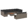 Set de sofás de jardín 14 pzas con cojines ratán sintético gris de , Conjuntos de jardín - Ref: Foro24-3257138, Precio: 914,0...