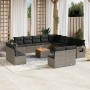 14-piece garden sofa set with gray synthetic rattan cushions by , Garden sets - Ref: Foro24-3257152, Price: 887,68 €, Discoun...