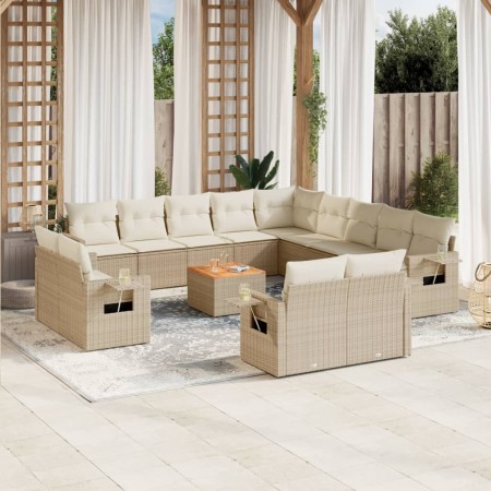 Set mit 14 Gartensofas mit Kissen Kunstrattan beige von , Gartensets - Ref: Foro24-3257171, Preis: 1,00 €, Rabatt: %