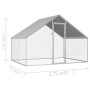 Galvanized steel outdoor chicken coop cage 2.75x2x1.92 m by vidaXL, Cages and habitats for small animals - Ref: Foro24-170788...