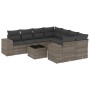 9-teiliges Gartenmöbel-Set und Kissen synthetisches Rattangrau von , Gartensets - Ref: Foro24-3254697, Preis: 611,52 €, Rabat...