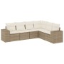 Garden sofa set with 6-piece synthetic rattan beige cushions by , Garden sets - Ref: Foro24-3254945, Price: 544,60 €, Discoun...