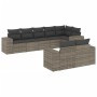 Garden sofa set 8 pieces and gray synthetic rattan cushions by , Garden sets - Ref: Foro24-3255157, Price: 622,75 €, Discount: %