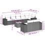 8-teiliges Gartensofa-Set und schwarze synthetische Rattankissen von , Gartensets - Ref: Foro24-3255162, Preis: 694,84 €, Rab...