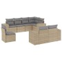 Garden sofa set with beige cushions, 8 pieces, PE rattan. by , Garden sets - Ref: Foro24-3255176, Price: 728,66 €, Discount: %