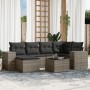 7-piece garden sofa set with gray PE rattan cushions by , Garden sets - Ref: Foro24-3255207, Price: 487,69 €, Discount: %