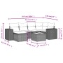 7-piece garden sofa set with gray PE rattan cushions by , Garden sets - Ref: Foro24-3255207, Price: 487,69 €, Discount: %