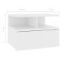 White plywood floating bedside table 40x31x27cm by vidaXL, Nightstands - Ref: Foro24-800405, Price: 41,55 €, Discount: %