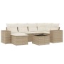 Set of 7-piece garden sofas and beige synthetic rattan cushions by , Garden sets - Ref: Foro24-3255205, Price: 618,79 €, Disc...